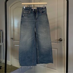 garage cropped wide leg jeans